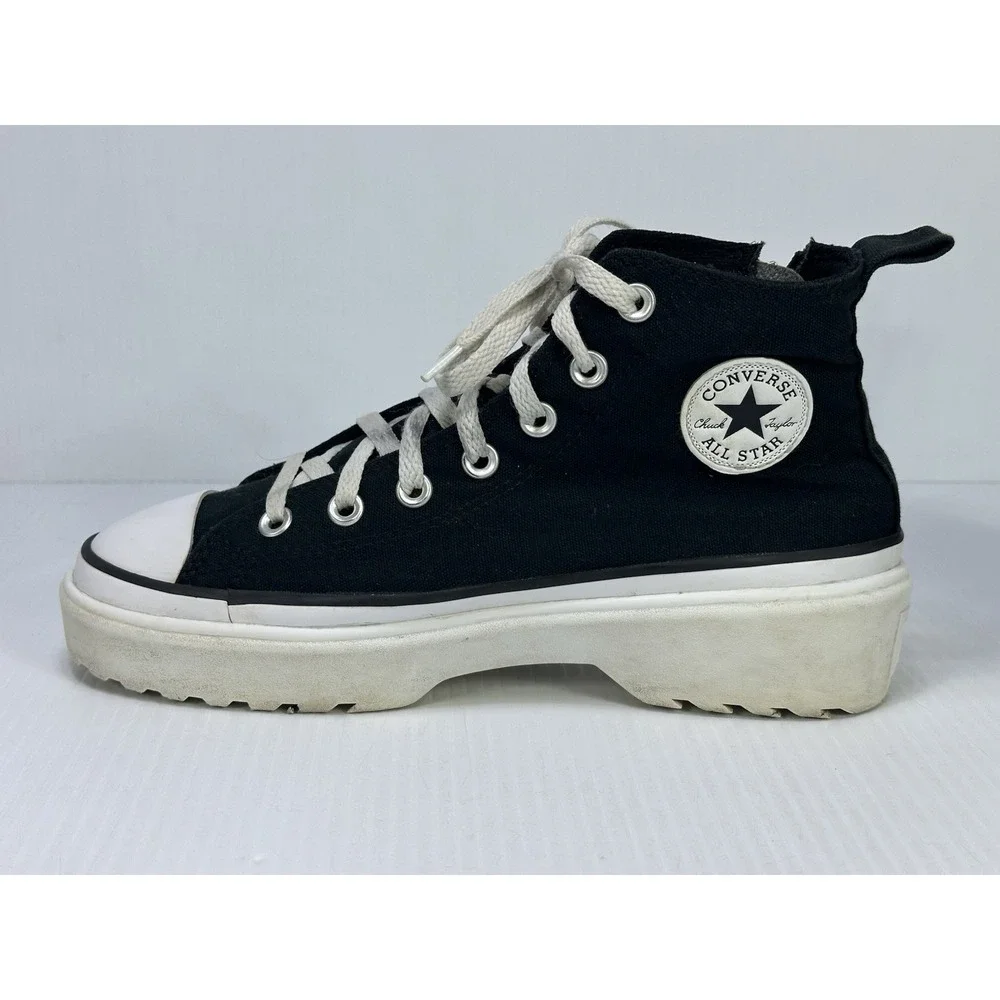 CONVERSE Big Kids Chuck Taylor All Star Lugged Lift Black Zipper A03011C SZ 5